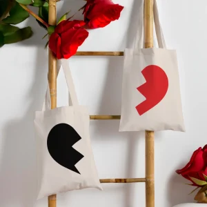 Valentinstagsgeschenk  – Baumwolltaschen für Paare