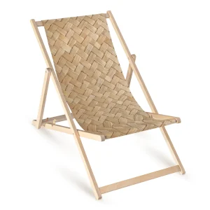 Holz-Liegestühle Geflecht